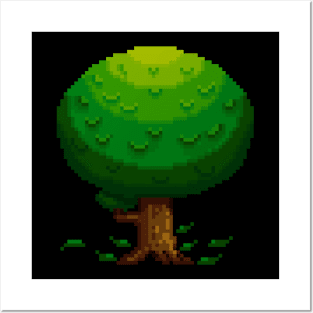 Pixel Bush Tree Posters and Art